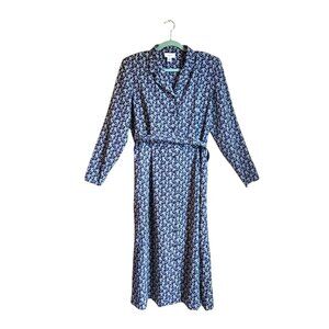 Elegant Blue Patterned Dress